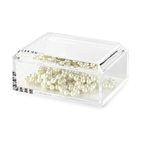 Huang Acrylic Rectangular Jewelry Box with Lid (4x6) Cover