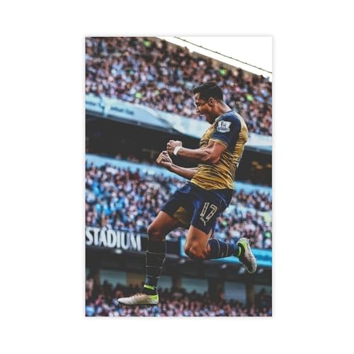 KLERNSK Alexis Sanchez (13) Póster en lienzo para decoración de dormitorio, paisaje, oficina, habitación, regalo, 60 x 90 cm