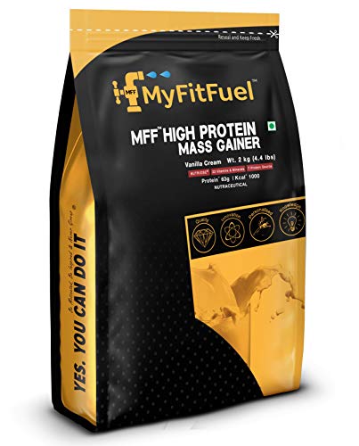 MyFitFuel MFF High Protein Mass Gainer 2 kg (4.4 lbs) Vanilla Crème