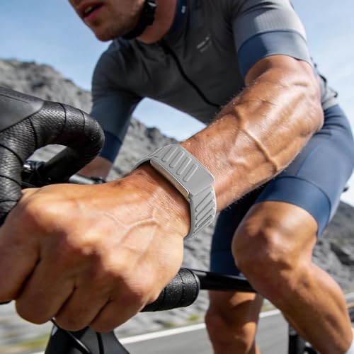 Image of VEMIGON Silicone Sport Band Compatible with Whoop 5.0 One /Peak, Life /MG, Breathable, Adjustable Waterproof Replacement Wristband Strap with Stainless Steel Frame Connector, NOT for Gen 4.0(Band only)