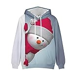 Herren Hoodie Sweatshirt Basic Casual Langarm Pulli Mit Kapuze Ugly Lustige Freizeit Sport Rundhals Sweater Pullover 3D Weihnacht Druck Training Gym Fitness Hochwertige Weiche Pulli