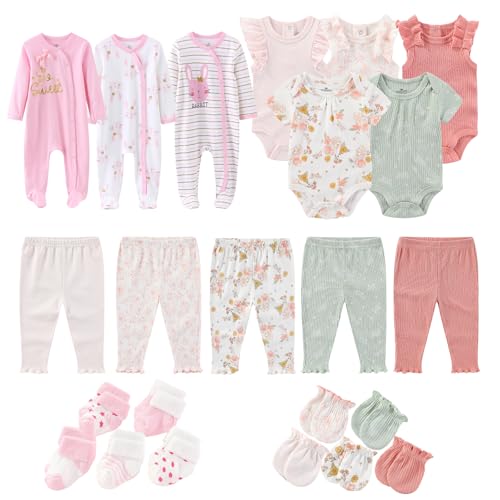 Image of ZAVBABY Baby Girls Boys Layette Gift Set 23 Piece Newborn Bodysuits Clothes Unisex Outfit 0-12Month