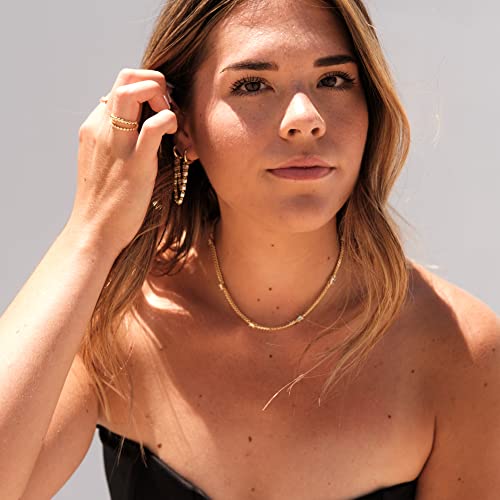 14K Gold Plated Cuban Link Chain Necklace with Baguette Cut Solitaire CZ | 3MM Gold Curb Link Necklace 14''+2'' Extender2