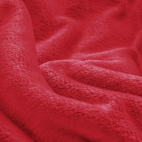 Image of BEDELITE Big Fleece Blanket 120 inch x 120 inch (10' x 10'), Super Soft Fluffy Fuzzy Oversized King for Bed, Couch, Sofa, Camping, Extra Large Blanket Fits Your Whole Family, Red