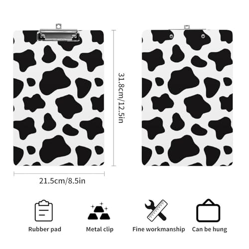 Porte-Formulaires A4 Vache avec Pince Métal et Support Planchette Documents - 2