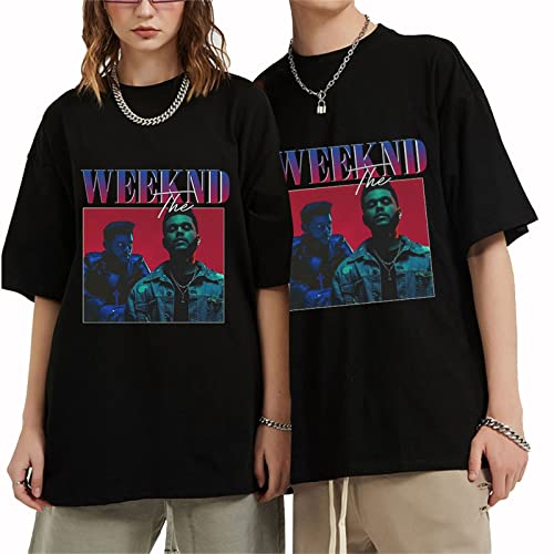 OUHZNUX Camiseta The Weeknd para Hombre, Camiseta con Estampado de Gran tamaño para Mujer, Camisetas Unisex de Hip Hop, Camisetas de algodón de Manga Corta XXS-3XL Cover