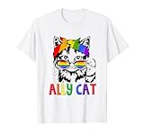 LGBT Ally Cat Be Kind Gay Rainbow Funny LGBTQ Gift Idea Men Women Kids T-Shirt