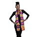 African Unisex Hand Woven Sash | Kente & Purple With Gold Crest | Hand-Woven Kente Scarf | Hand Woven Kente Sash | Ghana Unisex Kente Sash for Graduations, Religious Ceremonies and Other Special Occas