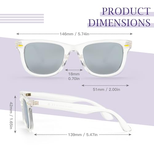 Image of SIPHEW Polarized Sunglasses for Women & Men - UV400 Mirrored Eyewear | Designer Unisex Fashion Sun Glasses w /Medium Fit,Suitable for Any Face Shape,Beach,Everyday Wear