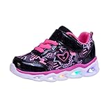 AkkPeiex Kids Led Shoes Toddler Girls Fashion Light Up Sneaker(Multi/Black,9)