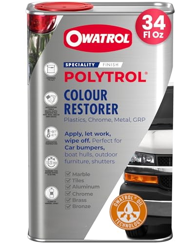 OWATROL POLYTROL Kunststoffpflege Innen & Außen - Reparaturmittel für Autokunststoffe Gartenmöbel Haus Boden - Kunstoffpflegemittel für Auto Motorräder & Boote - Kunststoff Auffrischer 1L