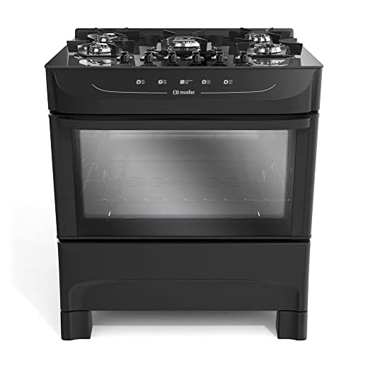 Fogão Mueller preto fosco 5 Bocas com mesa de vidro e acendimento Mfv5bb