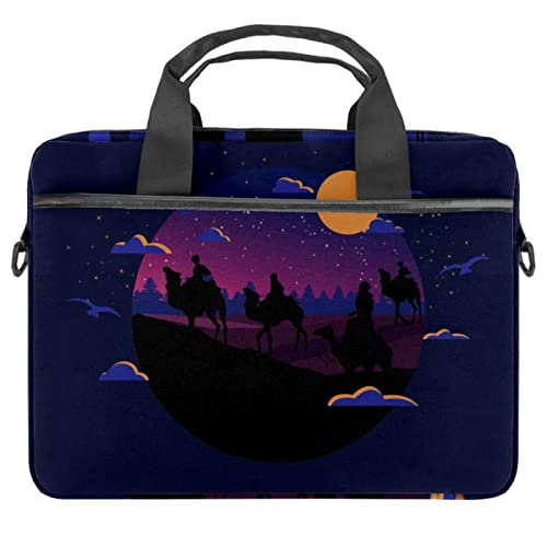 Sac à bandoulière pour ordinateur 14 pouces motif hippopotame