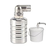 自動水位制御フロートインチ自動フロートバルブ水位制御バルブ、304ステンレス鋼フロートボールバルブ全自動水位制御フロートバルブ、フィルター付きフロートバルブ自動水位制御弁水槽用ボールコックフロート弁式自動水位調節器,フロートボールバルブ 電気不要、フィルター内蔵 給水塔貯槽用 ソーラータンク用