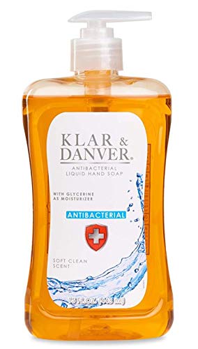 Lot of 2 Klar & Danver Antibacterial Liquid Hand Soap, 15-oz./ Bottles