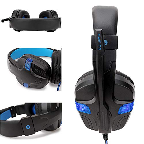 Andoer SY860MV Gaming Headset 3,5 mm com fio sobre a orelha Fone de ouvido com cancelamento de ruído
