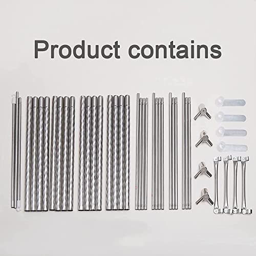 Structure de moustiquaire 4 coins en acier inoxydable pour lits simples à king size - 4