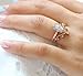 Silverjewel 2 Ct Marquise Cut Diamond Floral Bridal Ring Set Nature Inspire Womens Tiara Engagement Ring Set 14K Rose Gold Finish 925 Sterling Silver Handmade Stacking Matching Ring Set Gift For Her