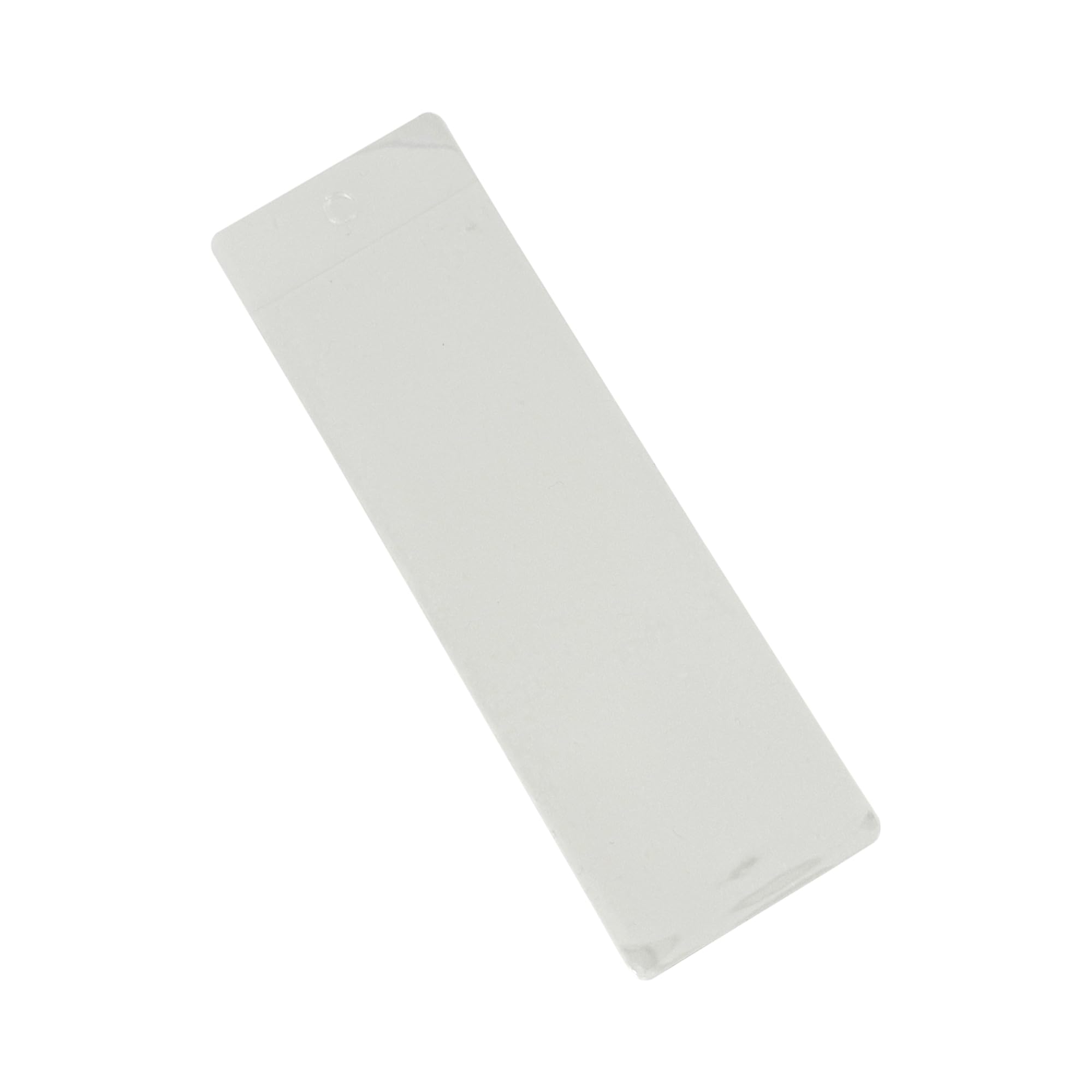 50 sacchetti trasparenti in PVC per segnalibri, 6 x 18 cm | Con foro, sacchetto per gioielli, porta segnalibri, in plastica, per foto, biglietti, regali artigianali, da appendere