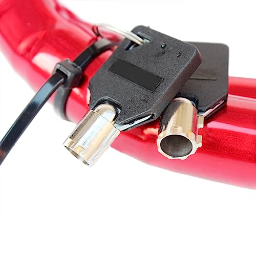 Candado de Cable para Bicicleta Rojo miniatura 2