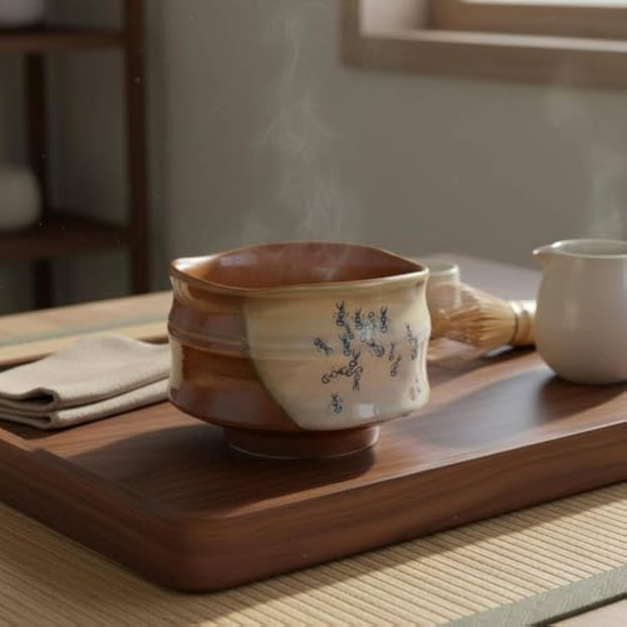 Bamboo Design Coarse Pottery Bowl