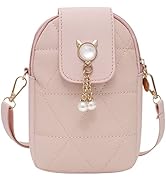 ANPTER Girls Shoulder Phone Bag Small Crossbody Bag Cute Mini Handbag Purse (Phone Purse for Pink1)
