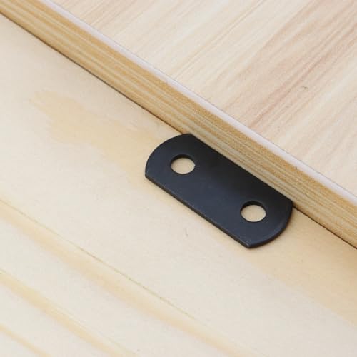 Image of 100pcs Black Offset Canvas Clips Metal Photo Frame Clips Mirror Clamps Heavy Duty Offset Mirror Clips for Picture Frame Painting Blackboard, with Screw (20 pcs Each 0 /0 inch, 1 /8 inch, 1 /4 inch 3 /8 inch 1 /2 inch)