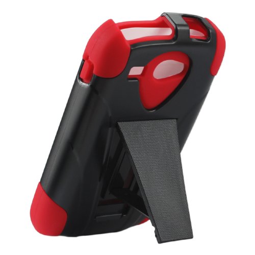 Reiko Silicon Case/Protector Cover For Kyocera Hydro C5170 - Non-Retail Packaging - Red/Black #TOP2