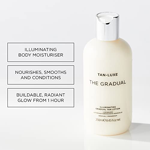 TAN-LUXE THE GRADUAL Illuminating Self Tan Lotion (250 ml) Self Tanning Skin Care with Gradual Glow, Cruelty Free & Vegan - Image 3