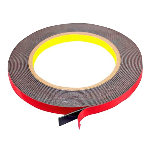 INDIAN STORE 24 fait avec PT1100 Ruban adhésif double face professionnel 7,5 mm x 5 m Mousse acrylique viscoélastique Noir Métal et surfaces laquées Ruban...