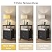 Fixwal Bedside Table with 3 Color Temperature Reading Light, Nightstand with LED Light & Charging Station End Table with Adjustable Fabric Drawer for Bedroom, Dorm, Black