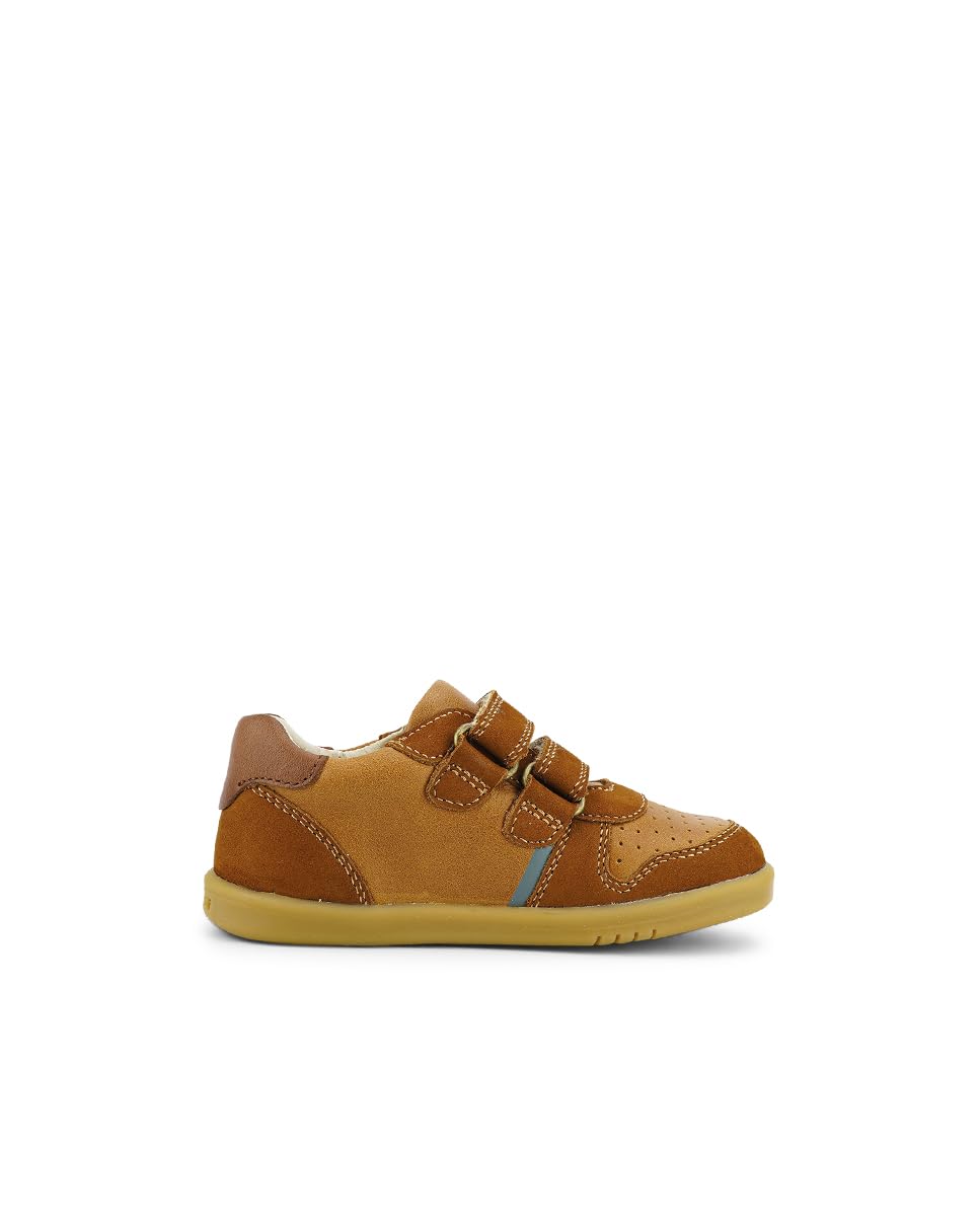 Bobux I-Walk Riley - Camminatori - Scarpe in Pelle per Bambini con Doppi Cinturini a Strappo (Caramel + Toffee, Sistema Taglie Calzature EU, Bimbo (0-5 Anni), Numero, Media, 26)
