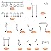 TUPARKA 170Pcs Pegboard Hooks Assortment Peg Hook Organization with Peg Locks