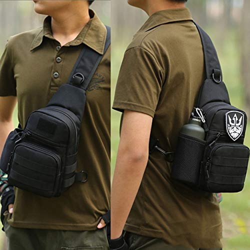 Lorenlli Fit Protector Plus X16 Bolsa Deportiva en el Pecho Bolsa de Ciclismo de Nylon Impermeable Bolsa de Viaje Casual Bolso Bandolera para Acampar Senderismo