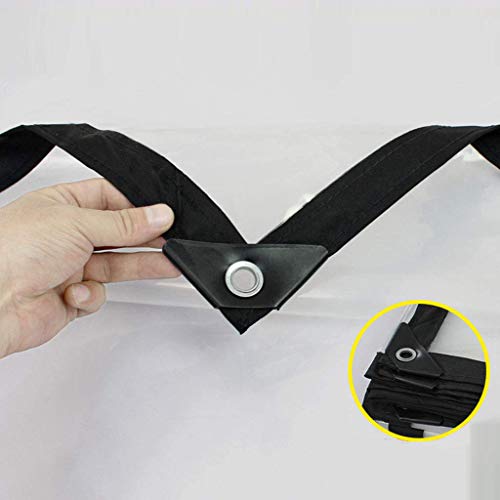 Baofi Tarps Heavy Duty Waterproof, Clear Transparent Tarp Cover Waterproof Insulation Outdoor Poly Tarpaulin With Grommets For Camping/Dog Kennel/Roof/Canopy/Truck,6X6Feet/2X2M #TOP2