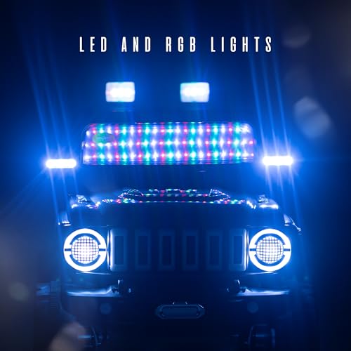 Image of Baybee 4x4 Battery Operated Jeep for Kids, Ride on Toy Baby Car with LED RGB Light & Music, Rechargeable Electric Jeep, Big Battery Car for Kids (Turbo Trek, Turbo Trek Blue)
