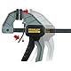 STANLEY FatMax Einhandzwinge Medium (325mm Schienen-Länge, 45kg Spannkraft, verwindungssteife I-Profil-Schiene, leichtes Umstellen von Spannen auf Spreizen, abnehmbare Schutzkappen) FMHT0-83232