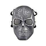 Thiroom Full Face Tactical Airsoft Paintball Cosplay Mask with Metal Mesh Eye Protection M01 Iron Mask