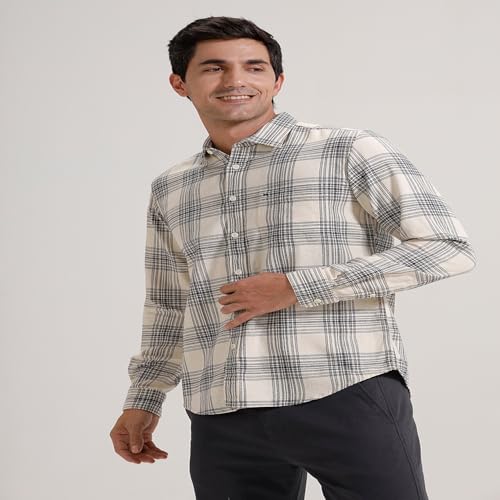 Image of BASICS 100% Cotton Checked Shirt for Men | Slim Fit | Everyday Smart Casual Wear | Full Sleeve