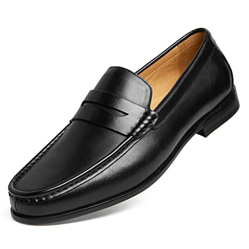 Image of Journey West Men's Suede Leather Belgian Loafers for Men Slip-on Casual Penny Casual Loafers