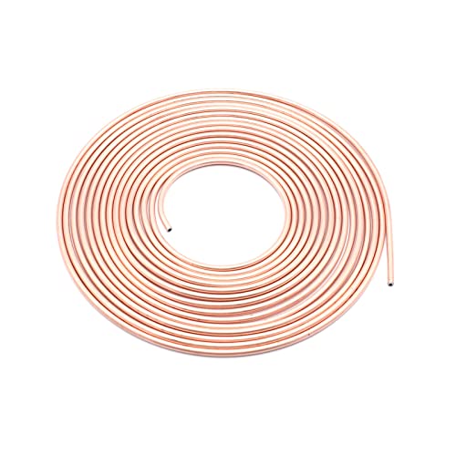 Bobina de tubo de freio de cobre e níquel e kit de encaixe 3/16 OD 25 pés rolo da bobina