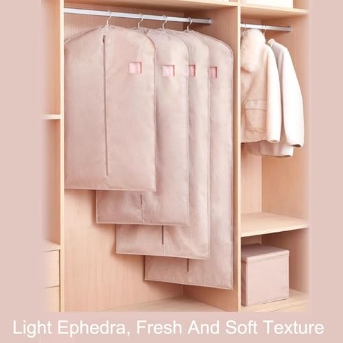Garment Bags Waterproof Dust-Proof Clothes Cover for Hanging with Zipper for Coats, Jackets, Shirts, Down Jackets(Gray,150x58cm/59x23in)3