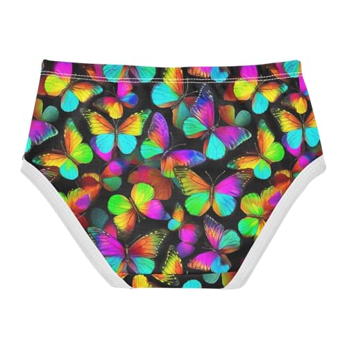 Joisal Neon Butterflies Black Toddlers Underwear Floral 2t Cotton Panties for Girl Florals Underpants Briefs2