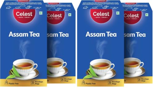 Image of Celest Assam Black Teabags 50 pcs | 25 Tea Bags - Pack of 4