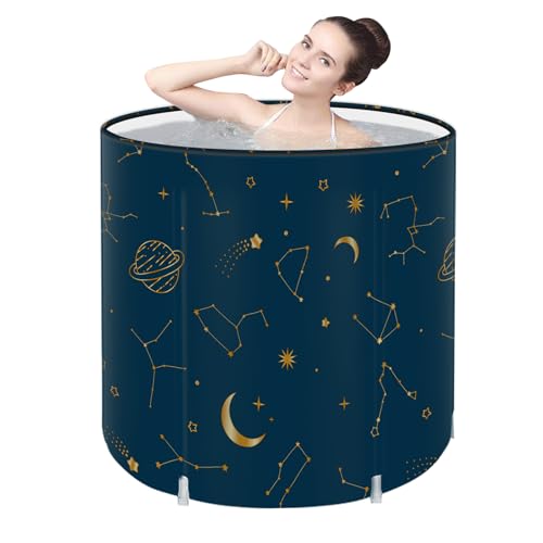 Tragbare faltbare Badewanne, separates Familienbadezimmer, SPA-Wanne, Einweichen, Stehbadewanne für Duschkabine, effiziente Temperaturaufrechterhaltung, ideal für heißes Bad, Eisbad (Farbe 44)