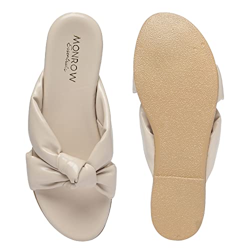 Image of MONROW Diya Leather Flat for Women, Girls