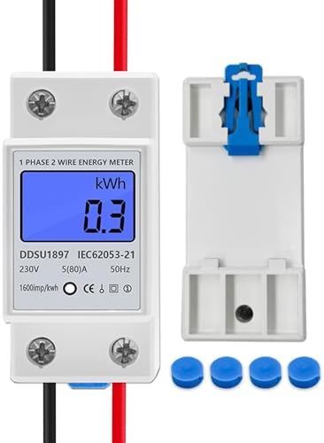 Contador de Energía Eléctrica, Medidor de Consumo Eléctrico Monof...