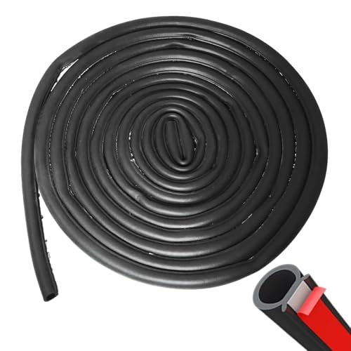 Flewdart goma coche 4m universal para puerta capó y portón trasero, junta de goma puerta, burlete capó para vehículos (D grande)