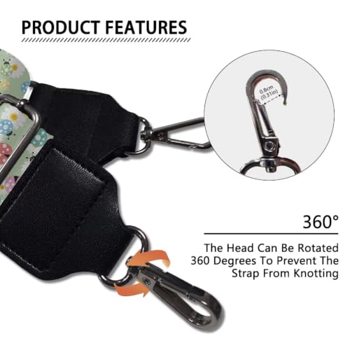 Image of Adjustable Purse Strap for Women, Crossbody Wide Handbag Strap Replacement, Sturdy Bag Strap with Silver Hardware