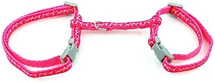 SMALLLEE_LUCKY_STORE Cat Harness Collar Giraffe Small Dog Kitten Halter Harnesses Pet Walking Vest Lead Adjustable Pink - Image 3